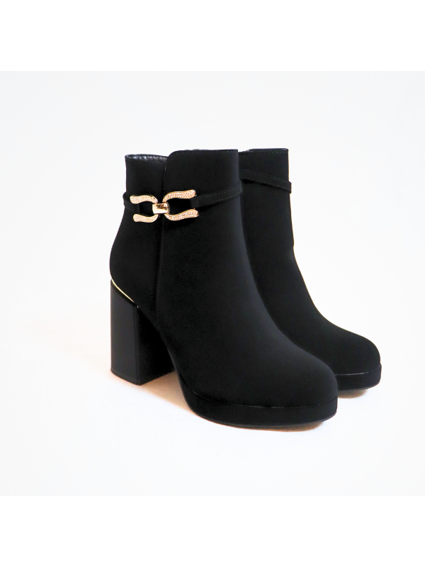 Botines de tacón alto con cremallera...