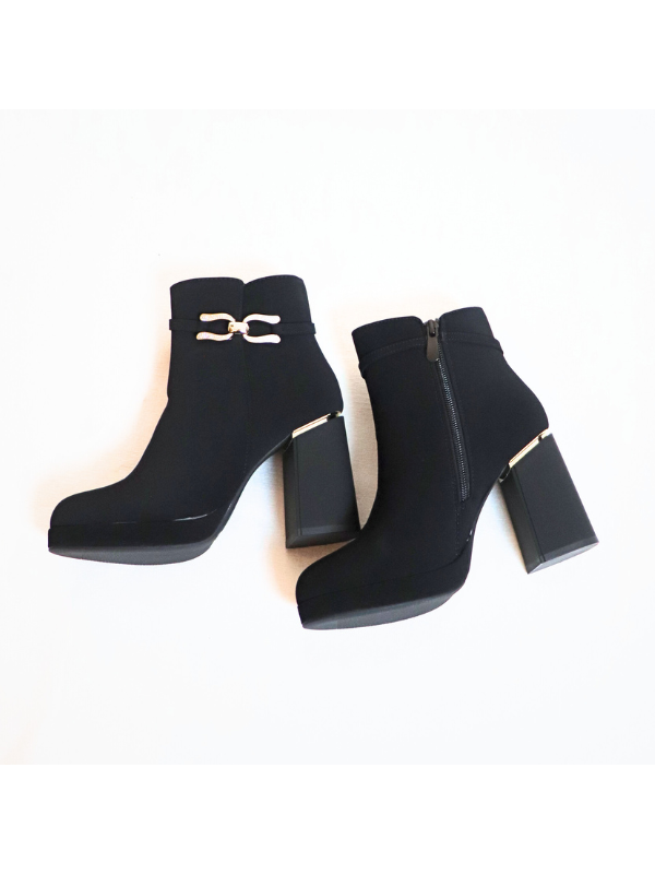 Botines de tacón alto con cremallera...