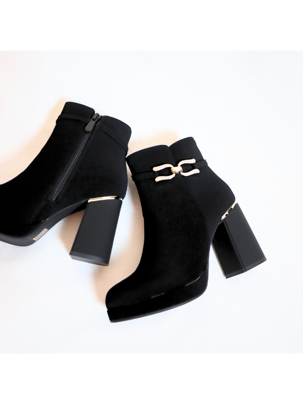 Botines de tacón alto con cremallera...