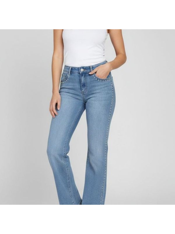 Jeans Rectos Azul Claro de... 2