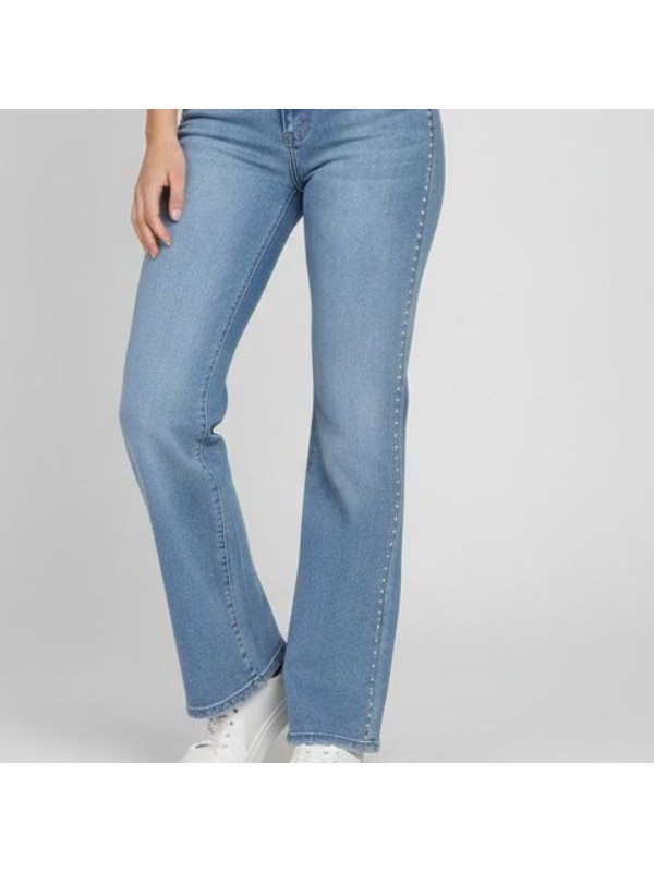 Jeans Rectos Azul Claro de Primavera...