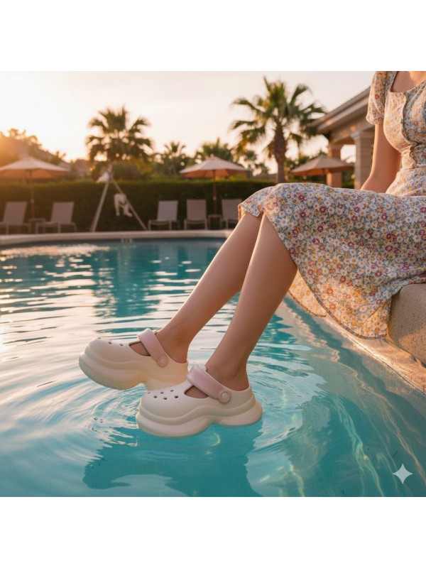 Sueco de Plataforma Gruesa de Moda,...