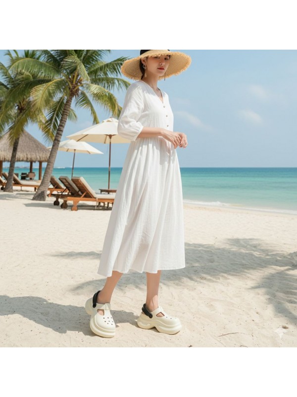 Sueco de Plataforma Gruesa de Moda,...