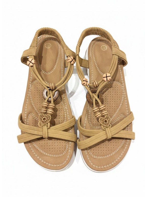 Sandalias Planas con Adorno...