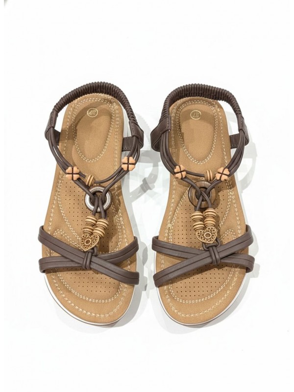 Sandalias Planas con Adorno...