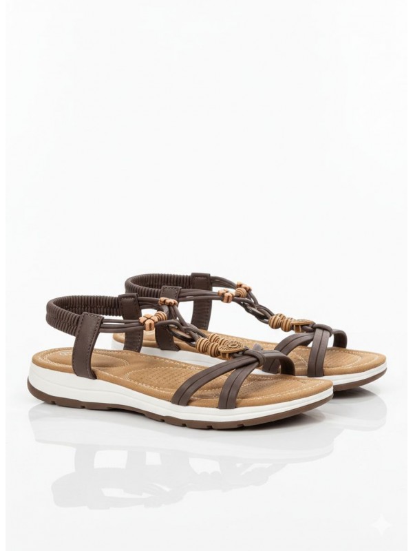 Sandalias Planas con Adorno...