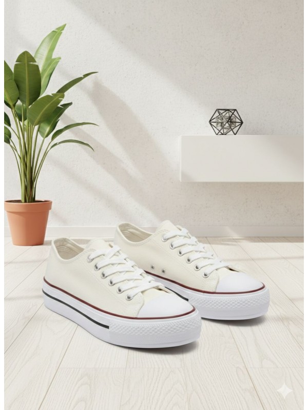 Zapatillas Blancas de Lona con...