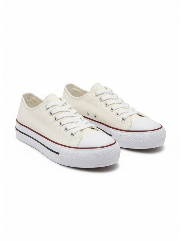 Zapatillas Blancas de Lona con...