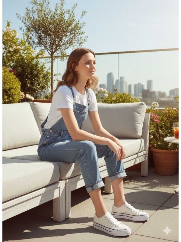 Zapatillas Blancas de Lona con...