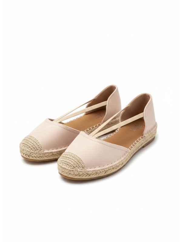 Sandalias planas de paja trenzada con...