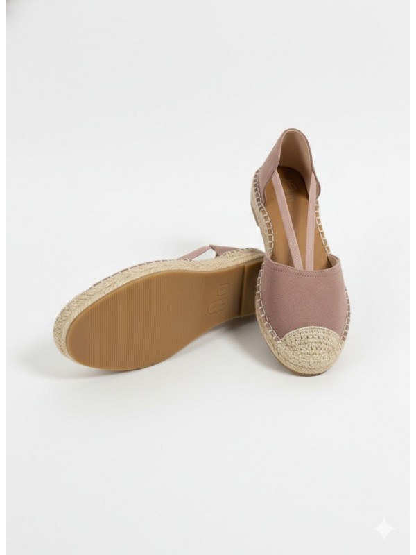 Sandalias planas de paja trenzada con...