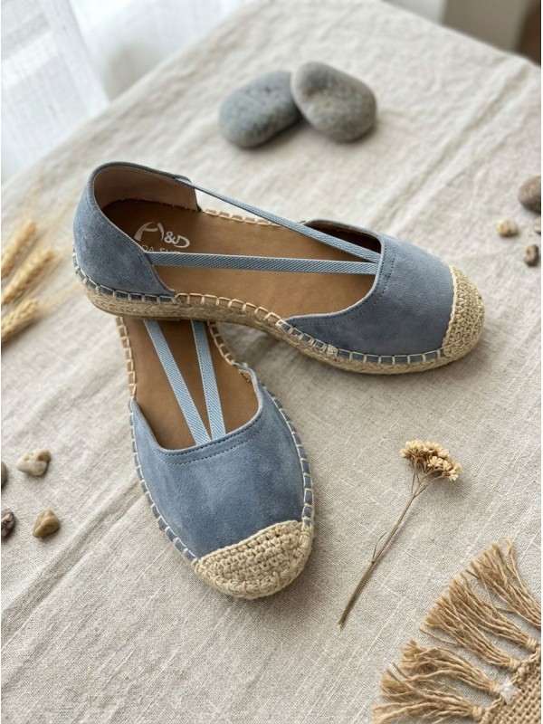 Sandalias planas de paja trenzada con...