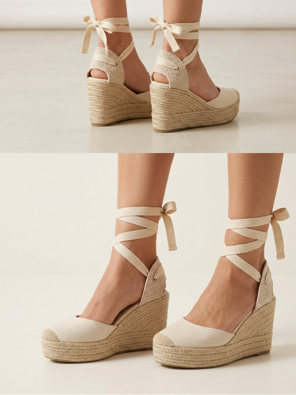 Sandalias de Plataforma con Cordones...