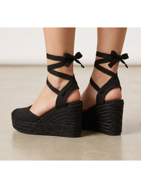 Sandalias de Plataforma con Cordones...