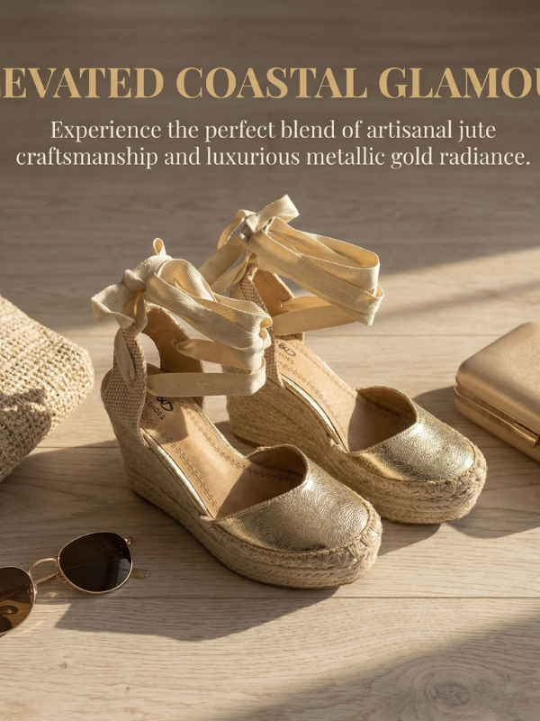 Sandalias de Plataforma con Cordones...