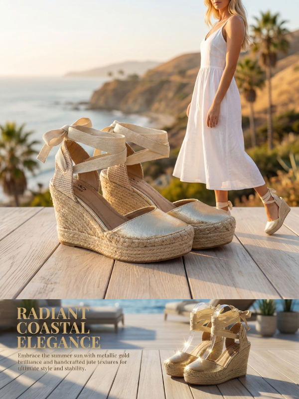 Sandalias de Plataforma con Cordones...