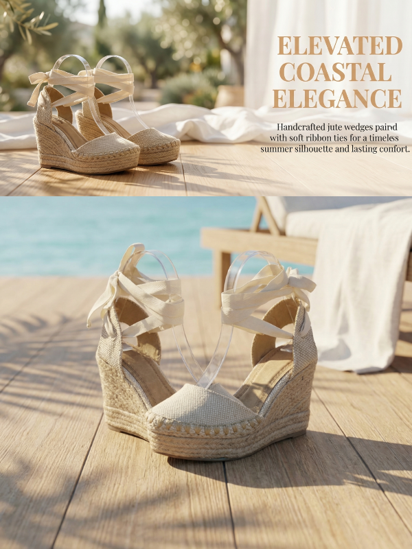 Sandalias de Plataforma con Cordones...