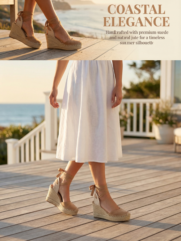 Sandalias de Plataforma con Cordones...