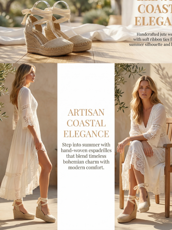 Sandalias de Plataforma con Cordones...