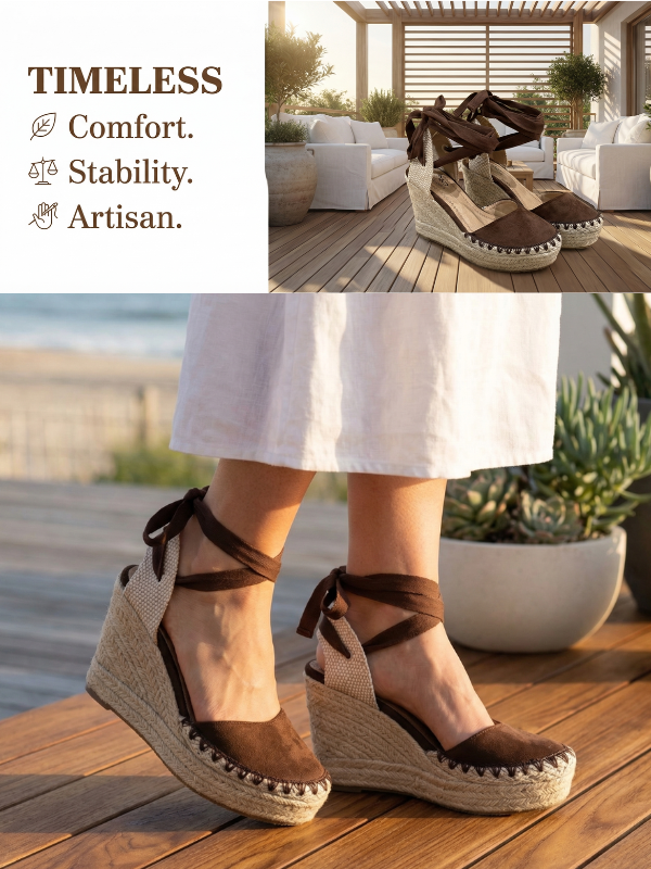 Sandalias de Plataforma con Cordones...