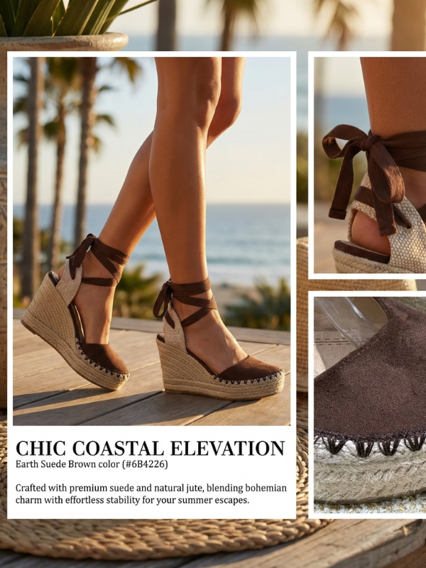 Sandalias de Plataforma con Cordones...