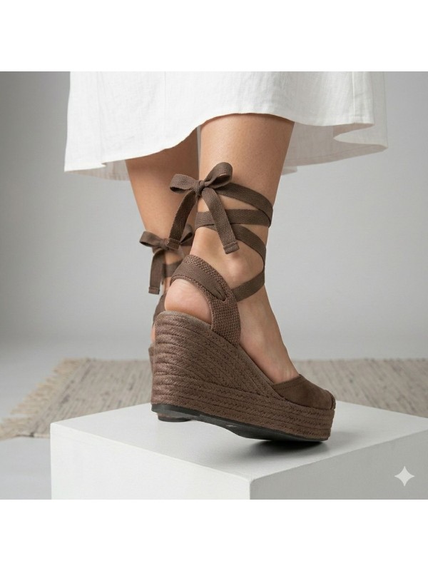 Sandalias de Plataforma con Cordones...