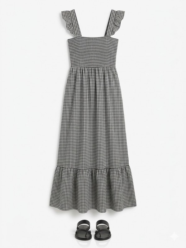 Vestido Largo 100% Algodon, Top Nido...