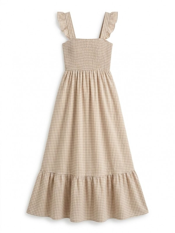 Vestido Largo 100% Algodon, Top Nido...