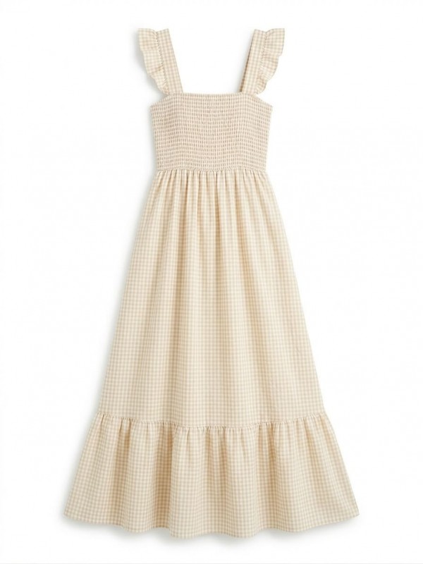 Vestido Largo 100% Algodon, Top Nido...