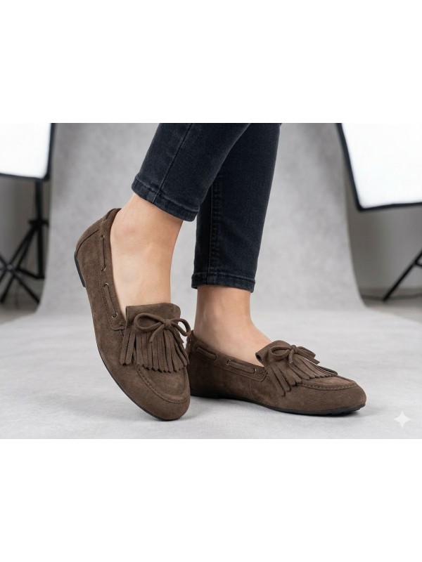 Zapatos Planos Casuales con Flecos...
