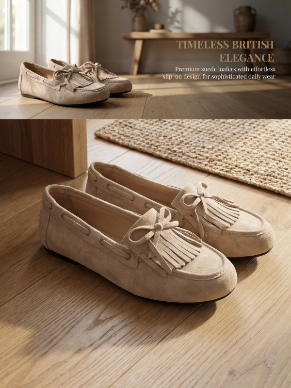 Zapatos Planos Casuales con Flecos...