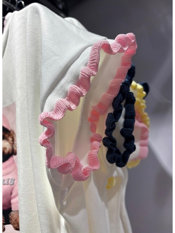 Camiseta Estampada con Volantes en...