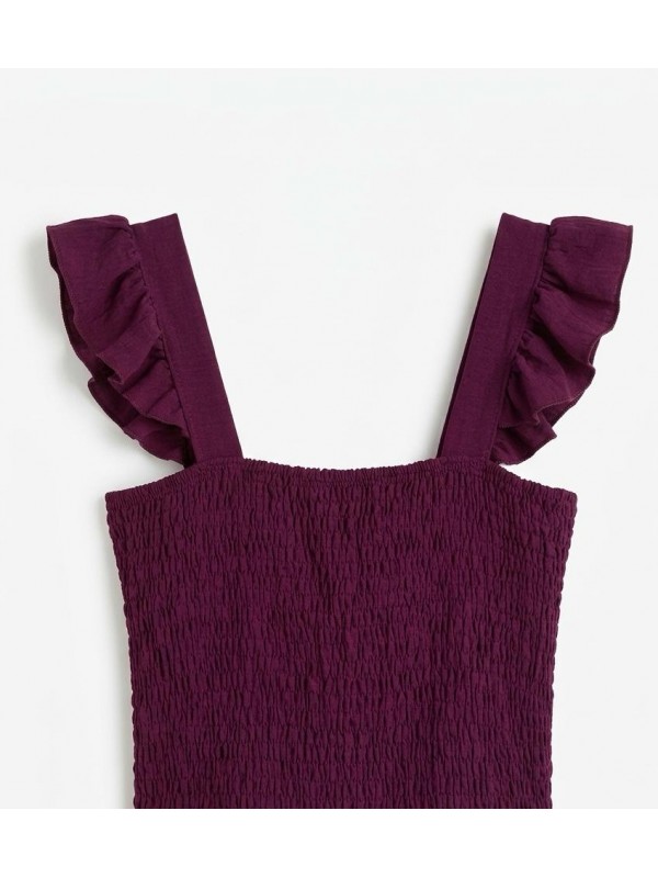 Vestido tobillero, top de tejido...