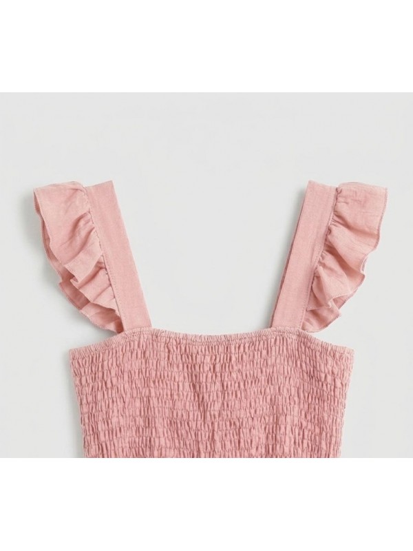 Vestido tobillero, top de tejido...