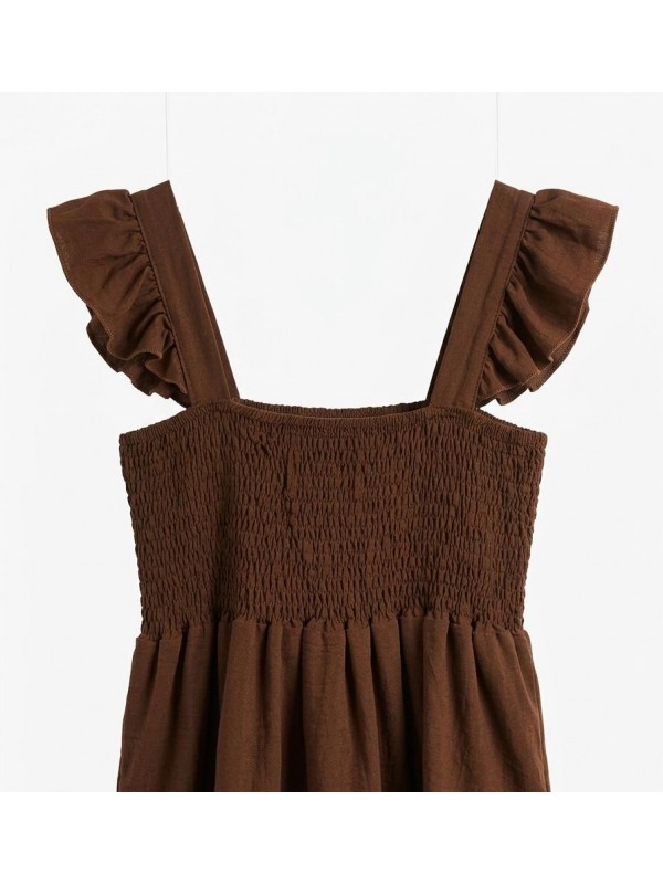 Vestido tobillero, top de tejido...