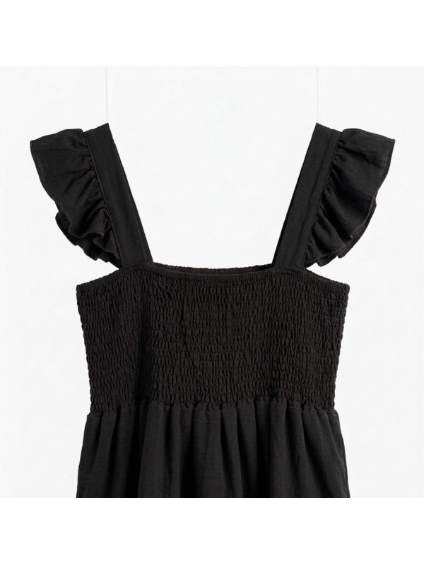 Vestido tobillero, top de tejido...