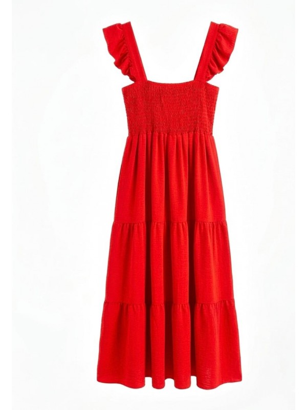 Vestido tobillero, top de tejido...