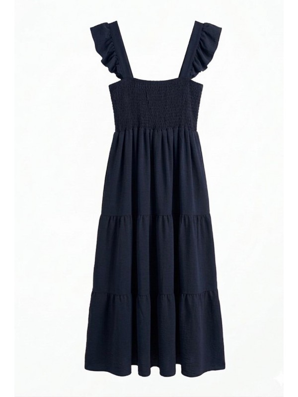 Vestido tobillero, top de tejido...