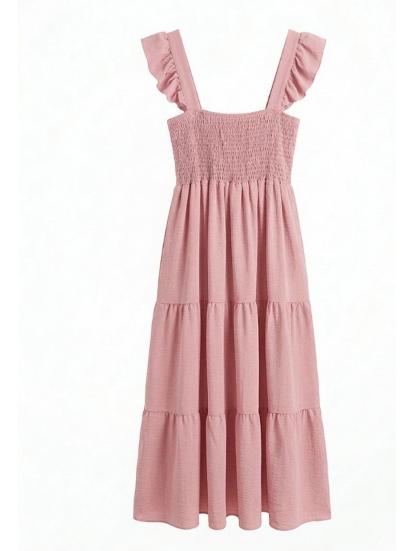 Vestido tobillero, top de tejido...