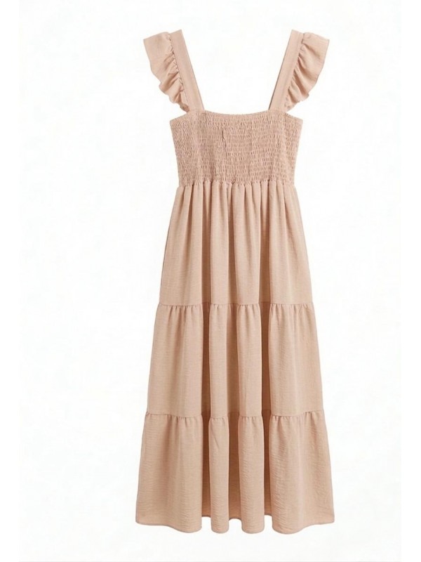 Vestido tobillero, top de tejido...