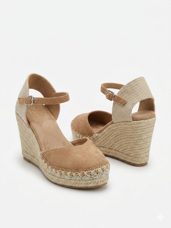 Alpargatas de cuña con correa al...