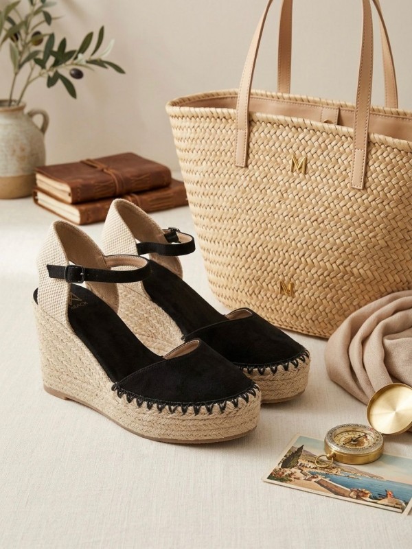 Alpargatas de cuña con correa al...