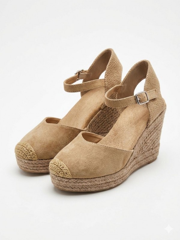 Sandalias de cuña de 10 cm estilo...