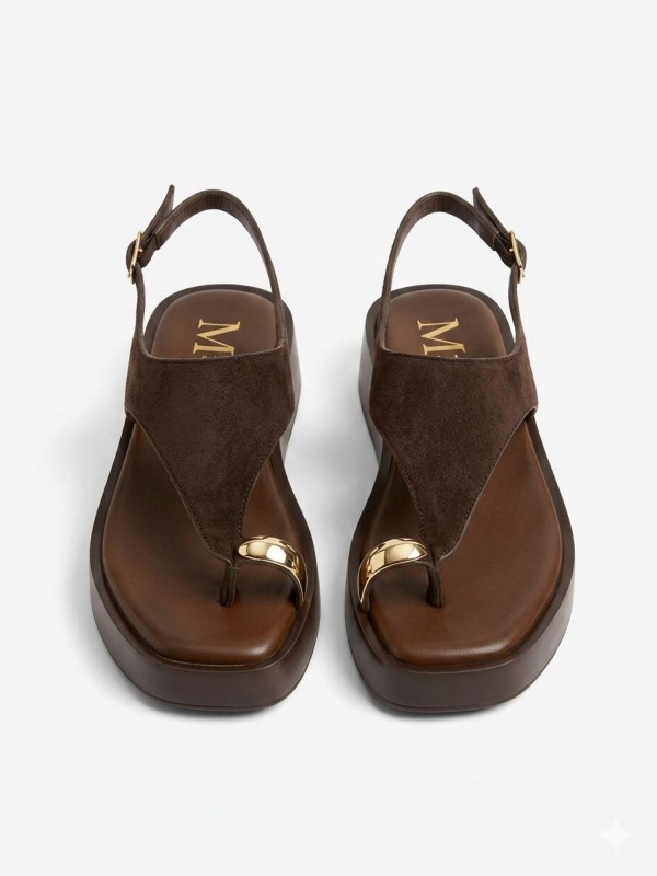 Sandalias planas de verano con tira...