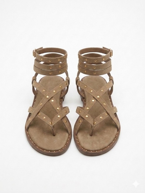 Sandalias planas de verano tipo dedo,...
