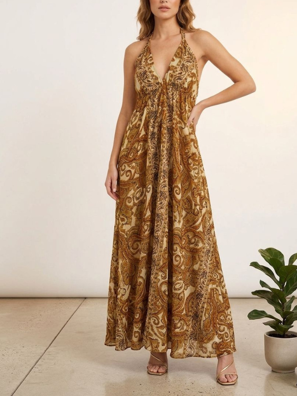 Vestido largo con tirantes y espalda...