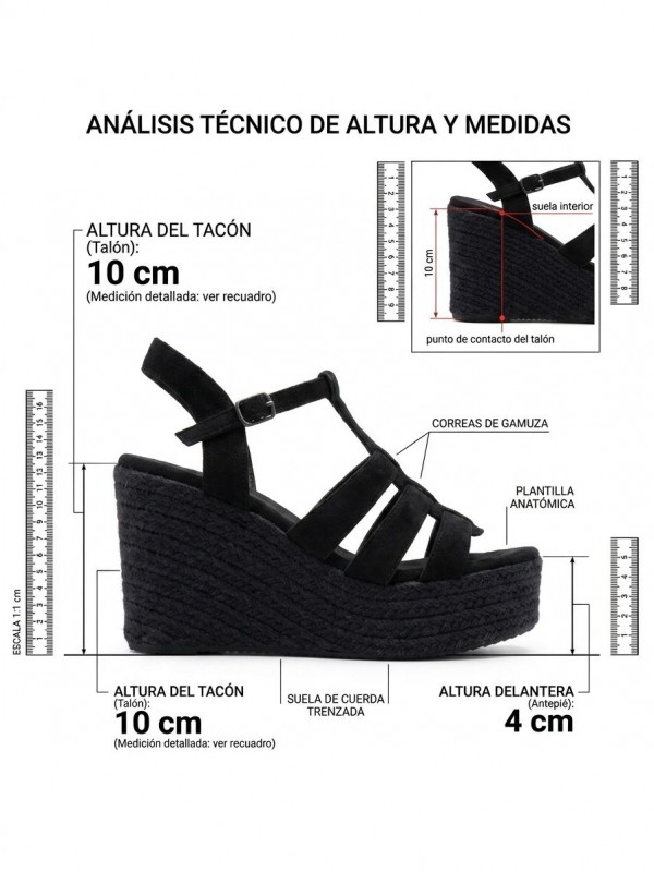 Sandalias de cuña con plataforma...