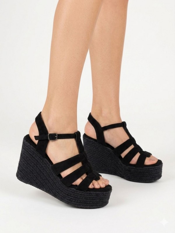 Sandalias de cuña con plataforma...