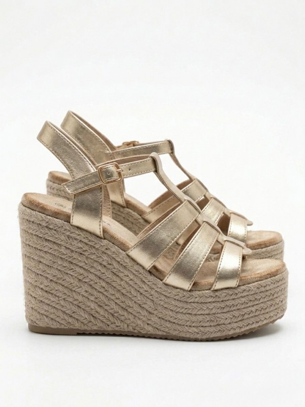 Sandalias de cuña con...
