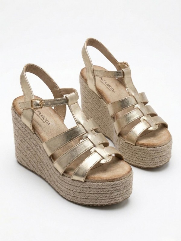 Sandalias de cuña con plataforma...